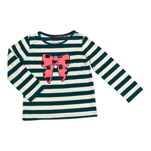 Mini Boden sequins bow shirt